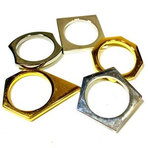 BRASS & STAINLESS STEEL Stackable Hardware Rings (Boutique)